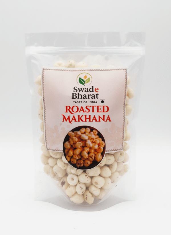 Swadebharat ka Premium Makhana 100g | Dry Fruits in Fresh, Raw Foxnut, Premium Lotus Seeds, Rich in Calcium, Natural & Crunchy, Fit for Fasting, Direct from Farm